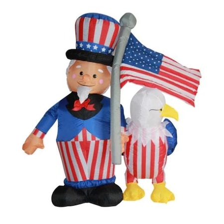 Impact Canopy 4th of July Inflatable, 6ft Uncle Sam and American Eagle 513000700
